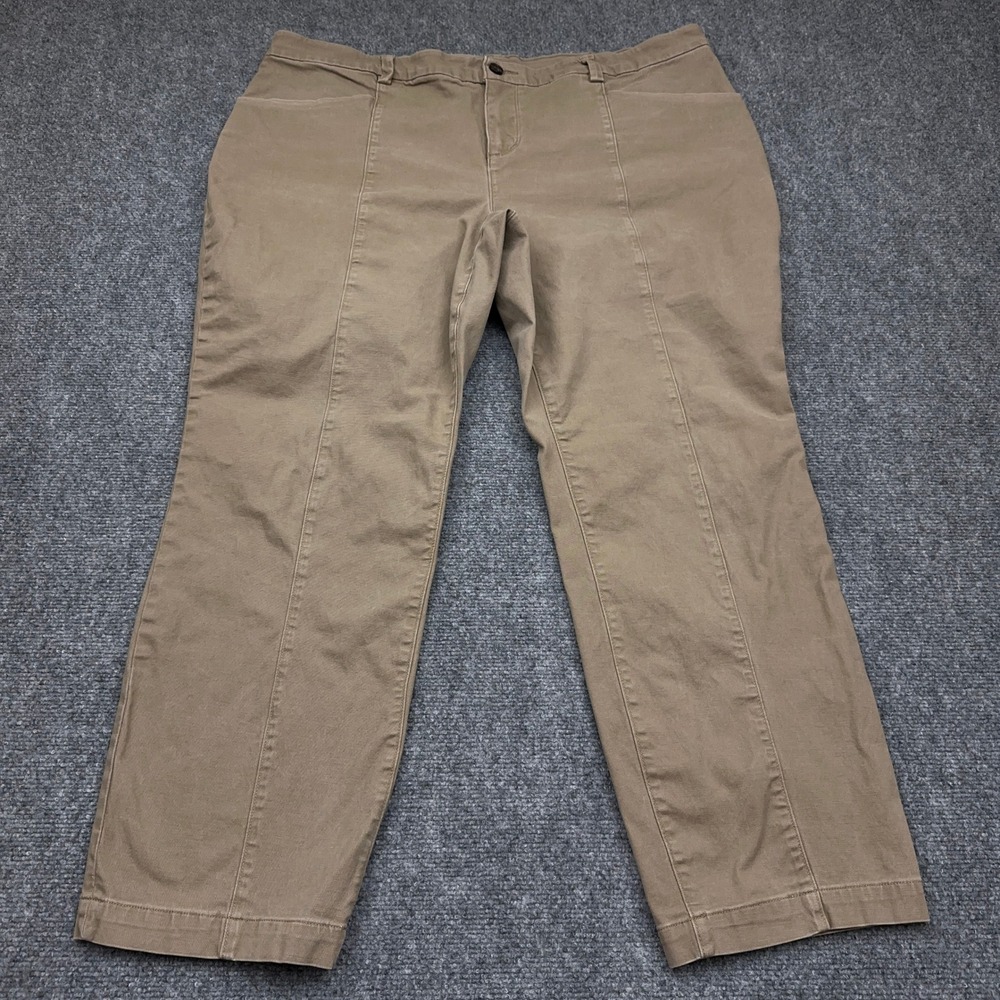 Duluth Trading Workday Warrior Chino Slim Leg Pant Women's 20W x 31 FITS 42x29